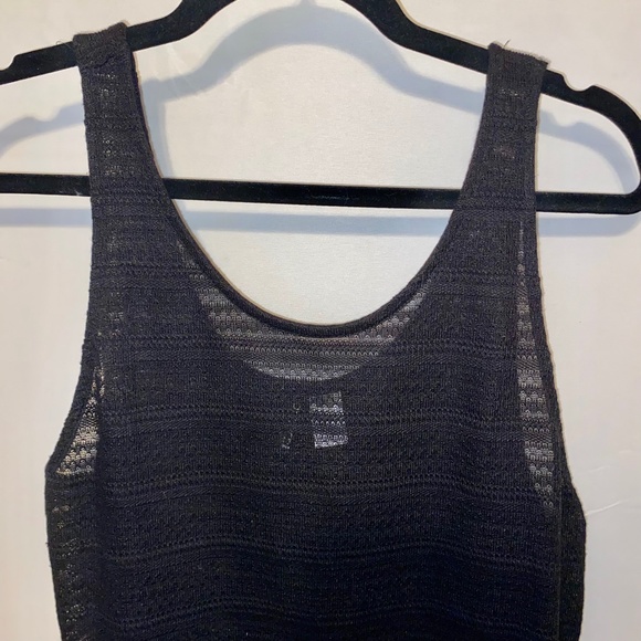 H&M Knit Black Fringe Crop Top - Picture 5 of 7